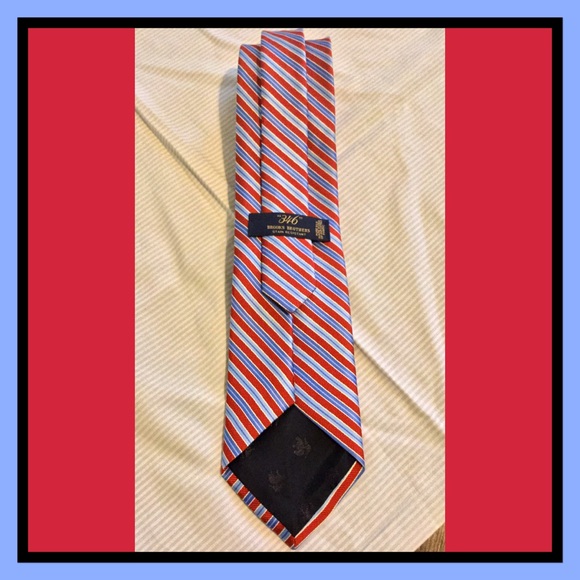 Brooks Brothers ribbon candy stripe woven silk tie - Picture 4 of 5